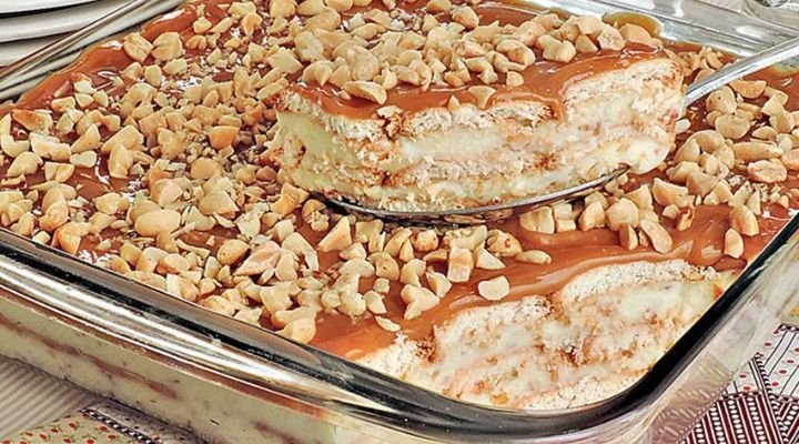 Pave de Doce de Leite Com Amendoim - Receita de Pave de Doce de Leite Com Amendoim 1 Pave de Doce de Leite Com Amendoim