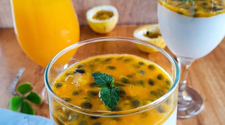 Mousse de Maracujá Com Suco